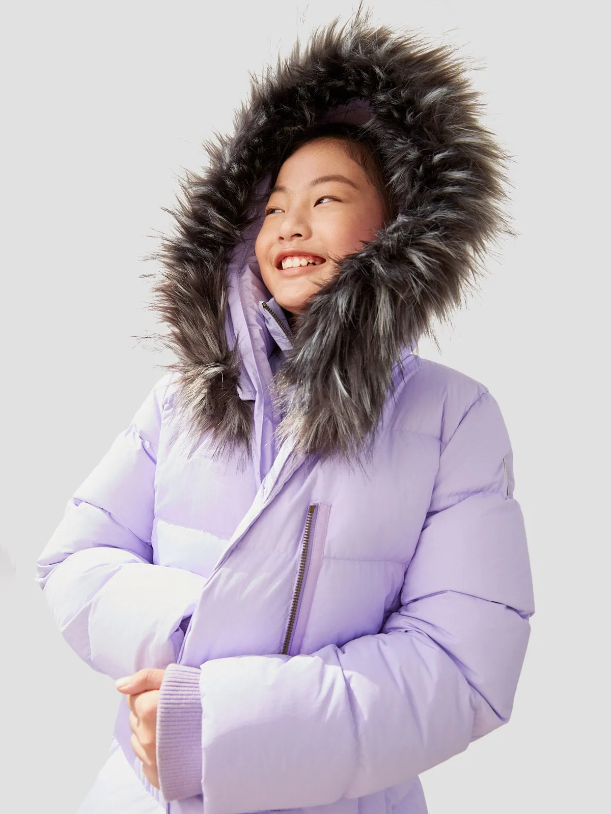 2-in-1 Down Coat with Fur