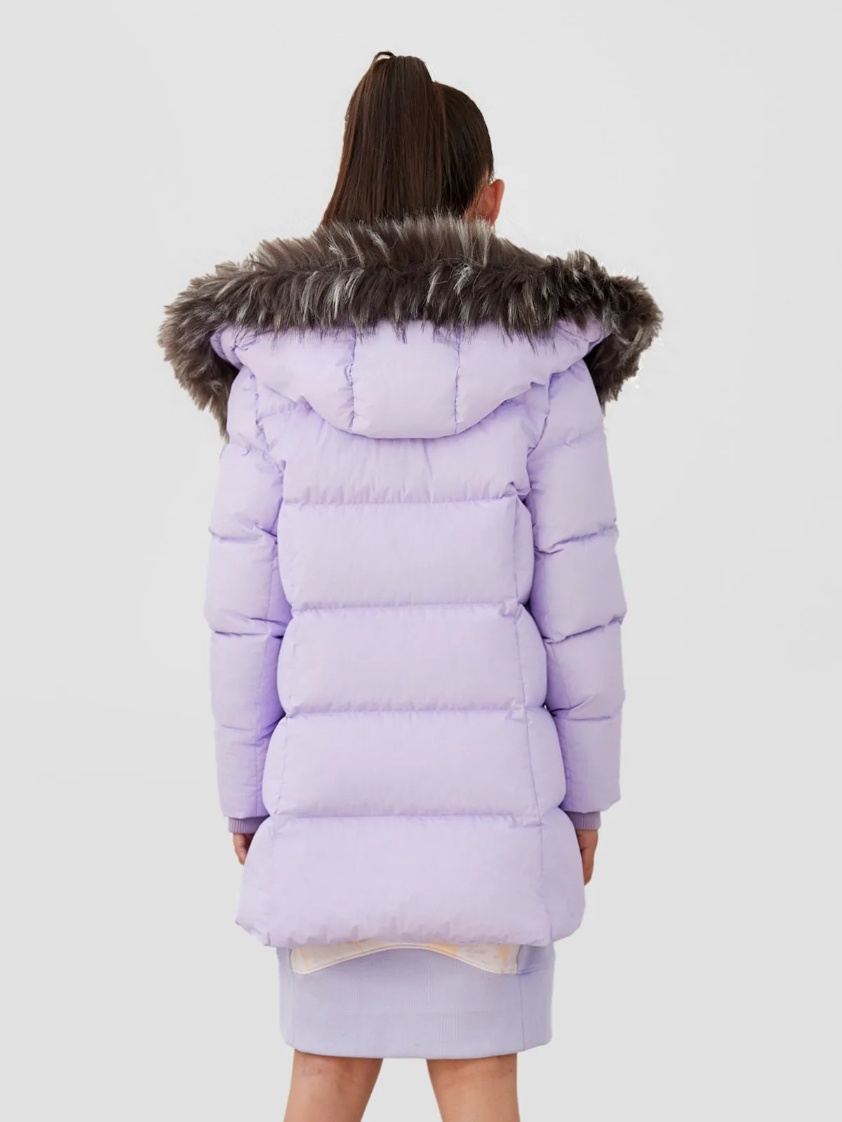 2-in-1 Down Coat with Fur