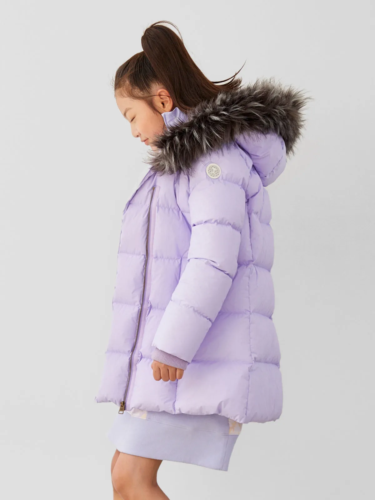 2-in-1 Down Coat with Fur