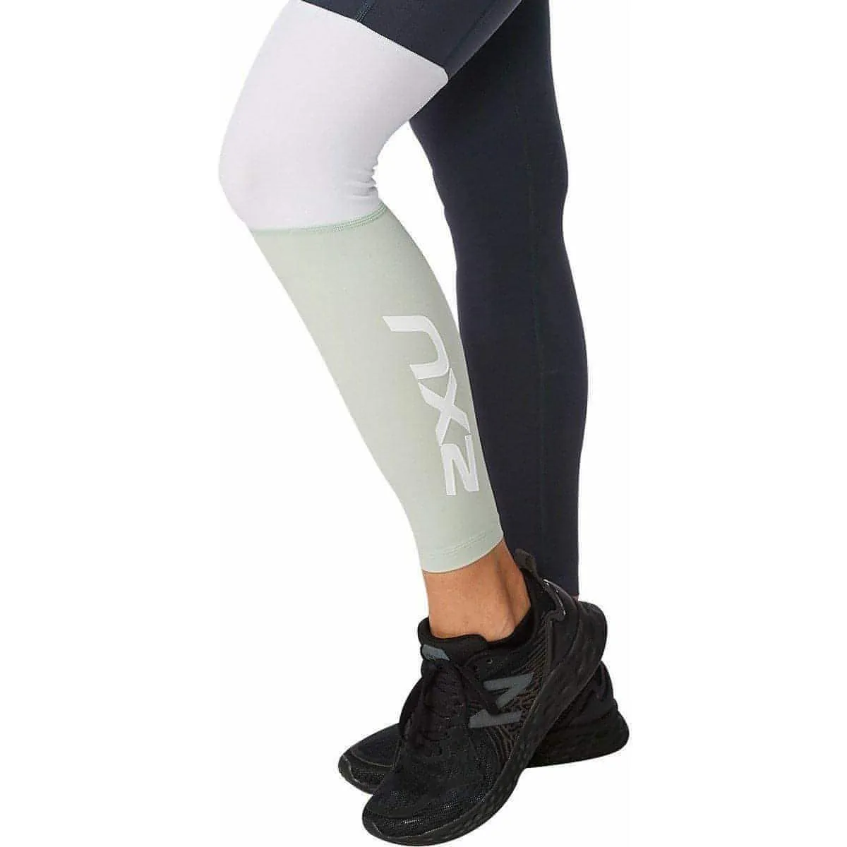 2XU Form Block Hi Rise Compression Womens Long Running Tights - Navy