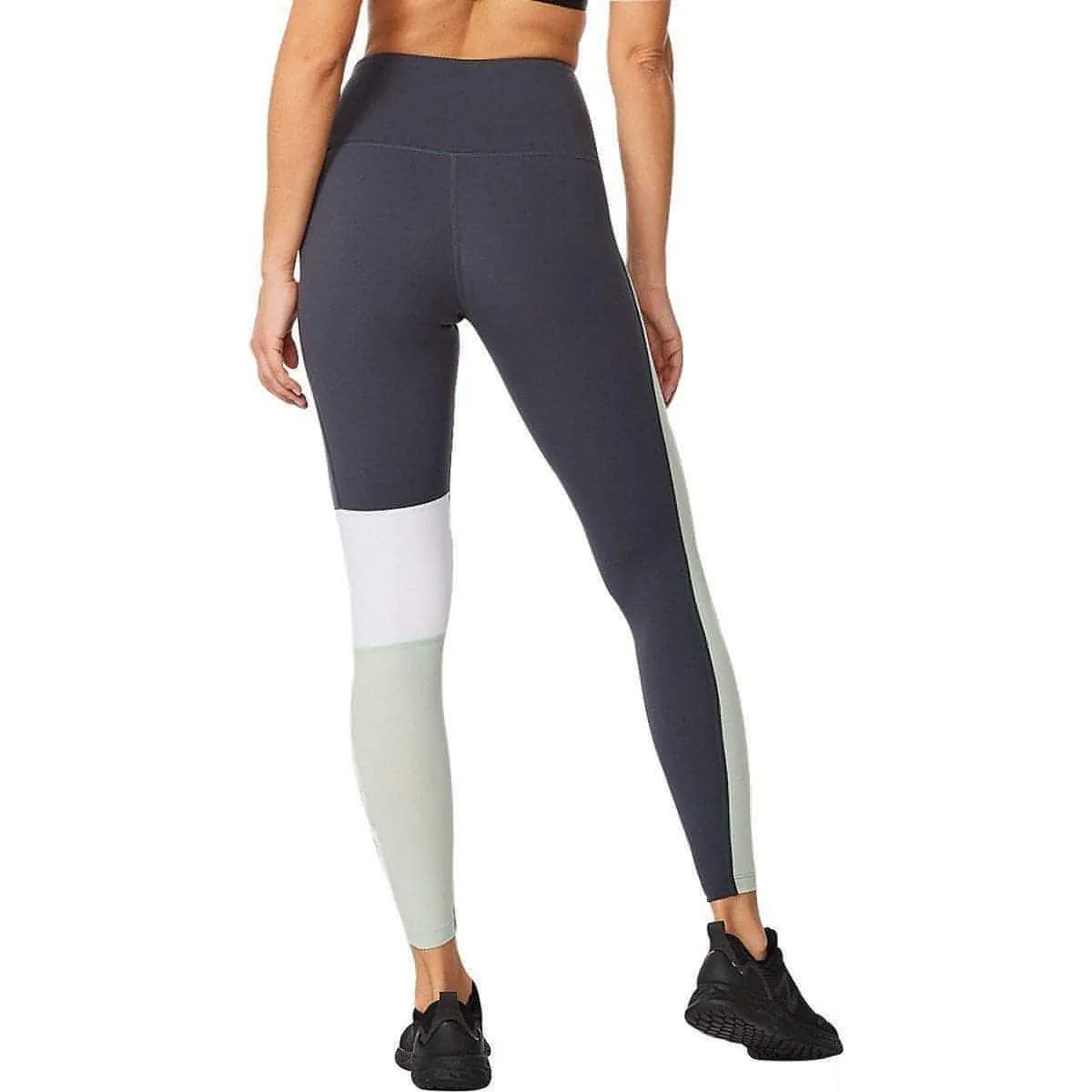 2XU Form Block Hi Rise Compression Womens Long Running Tights - Navy