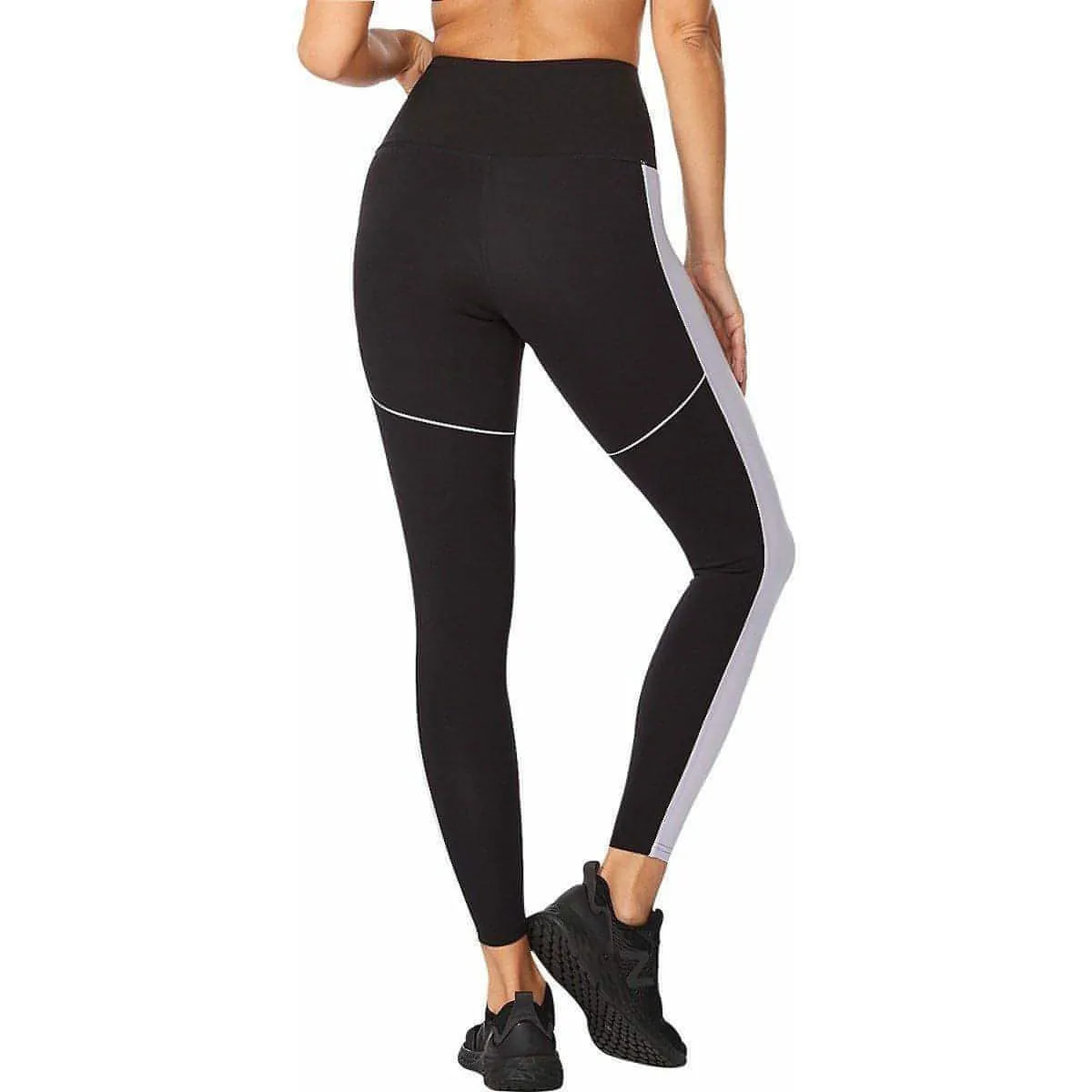 2XU Form Pop Seam Hi-Rise Compression Womens Long Running Tights - Black