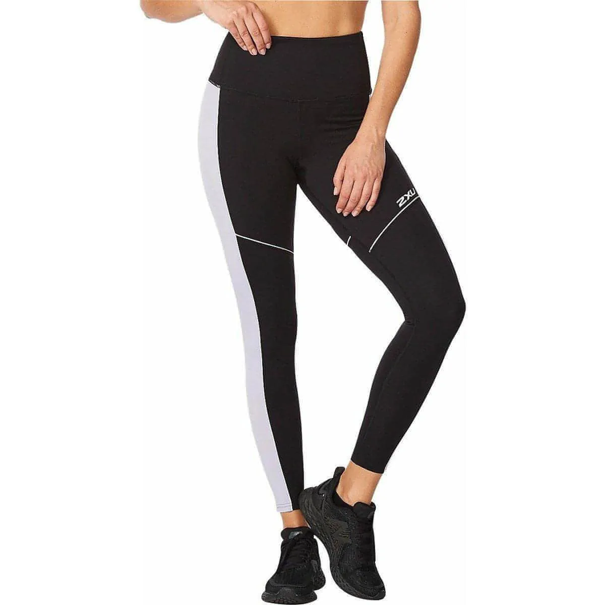 2XU Form Pop Seam Hi-Rise Compression Womens Long Running Tights - Black