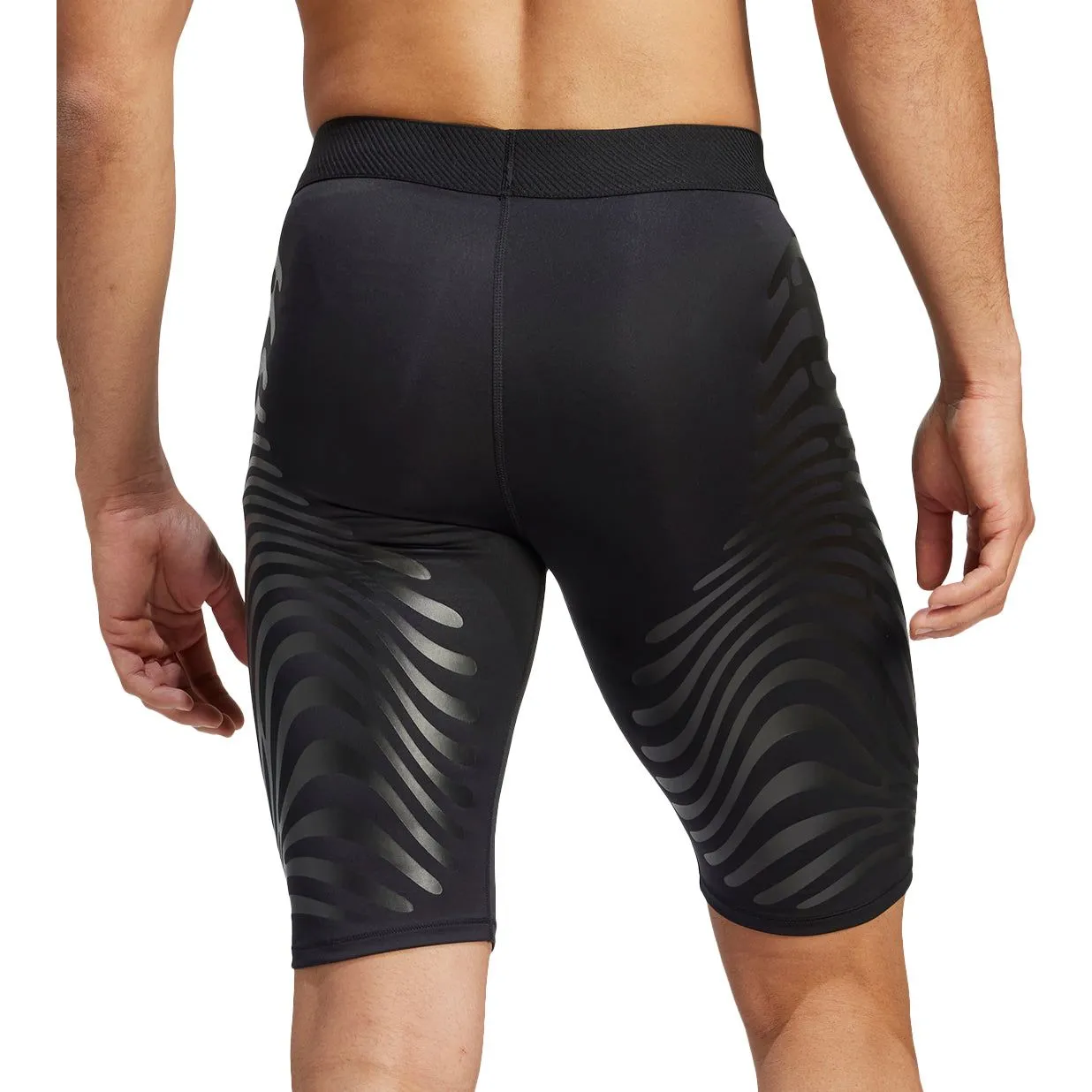 adidas Adizero Control Mens Short Running Tights - Black