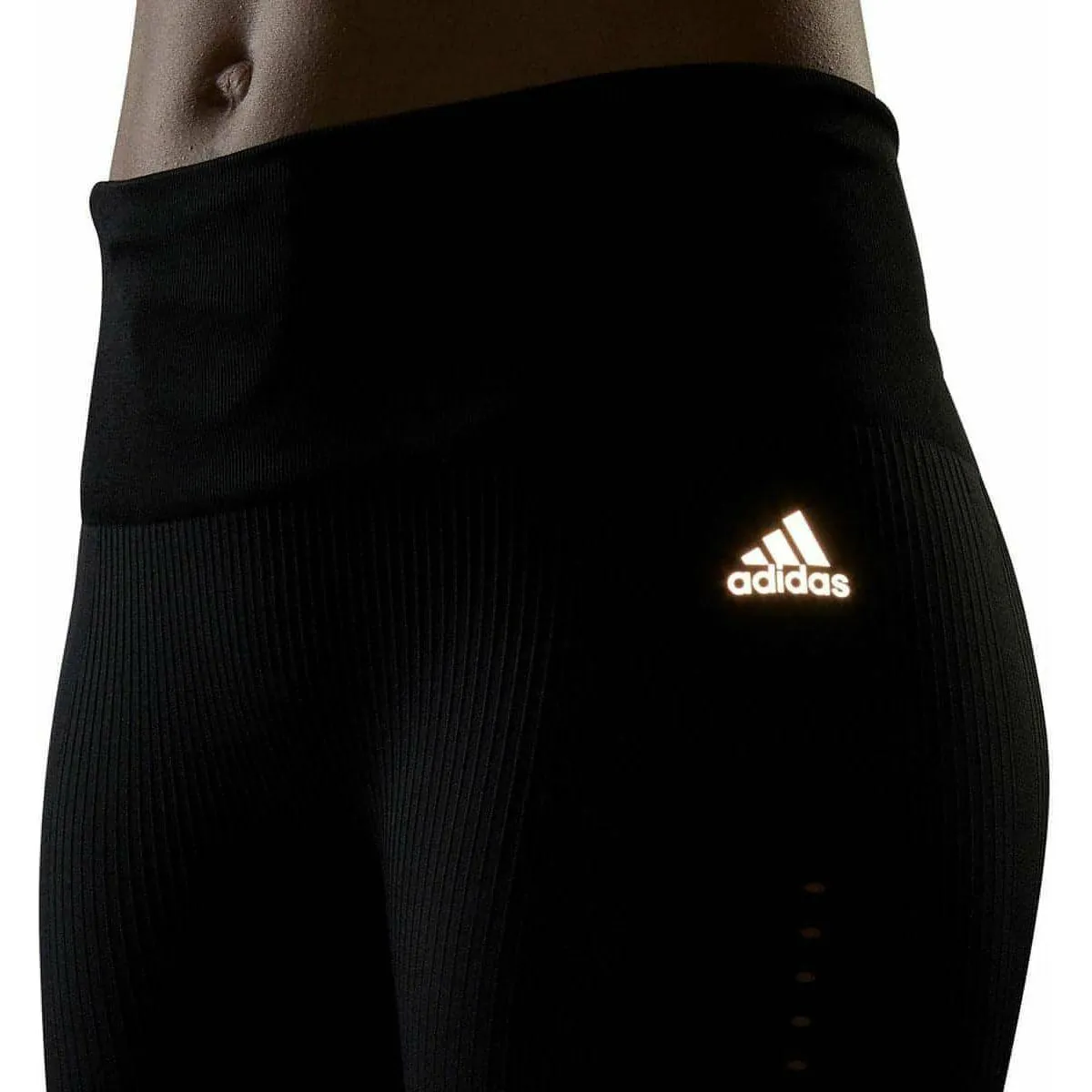 adidas AeroKnit Womens 7/8 Running Tights - Black