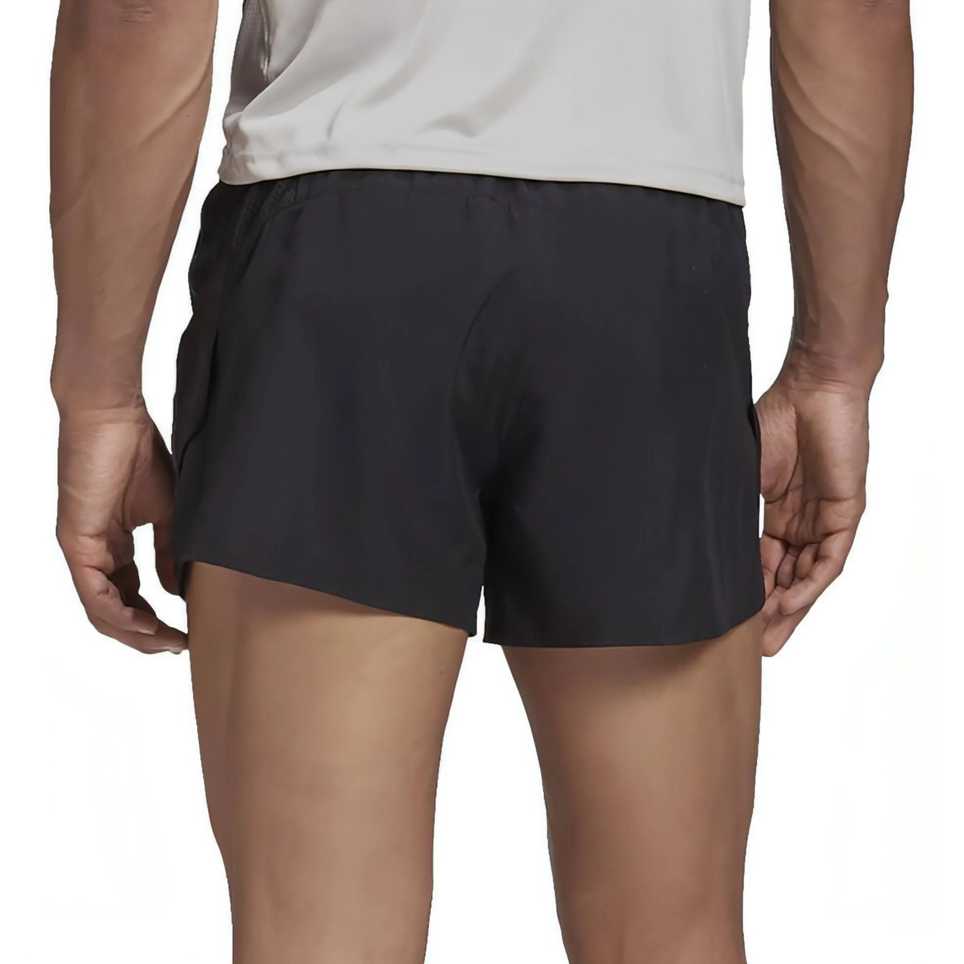 adidas Saturday Split Mens Running Shorts - Black