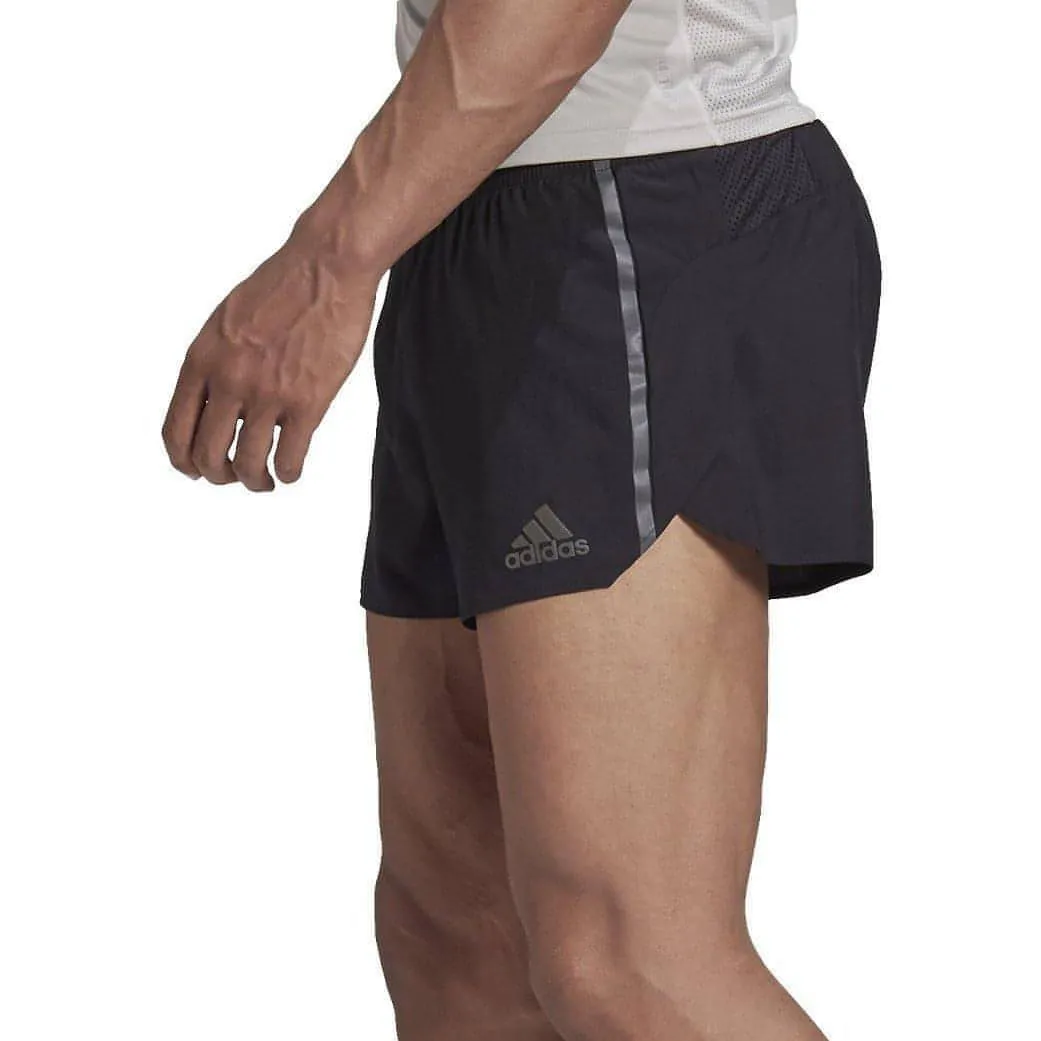 adidas Saturday Split Mens Running Shorts - Black