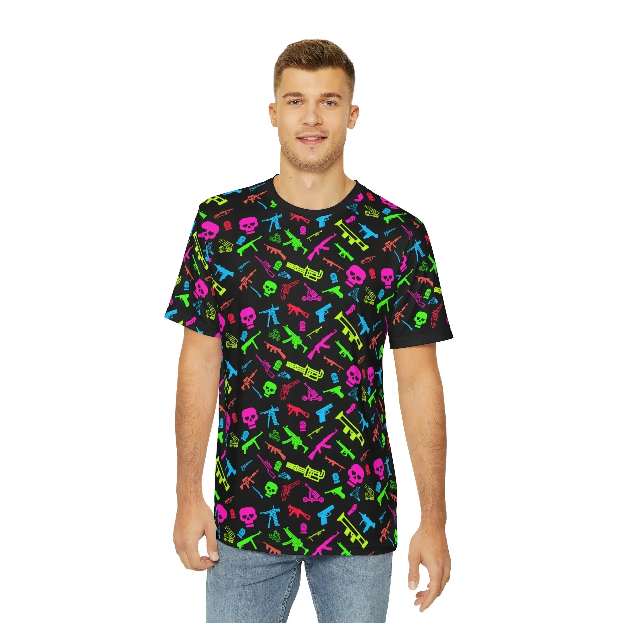 Aloha to Arms Retro Neon Firearms Tee