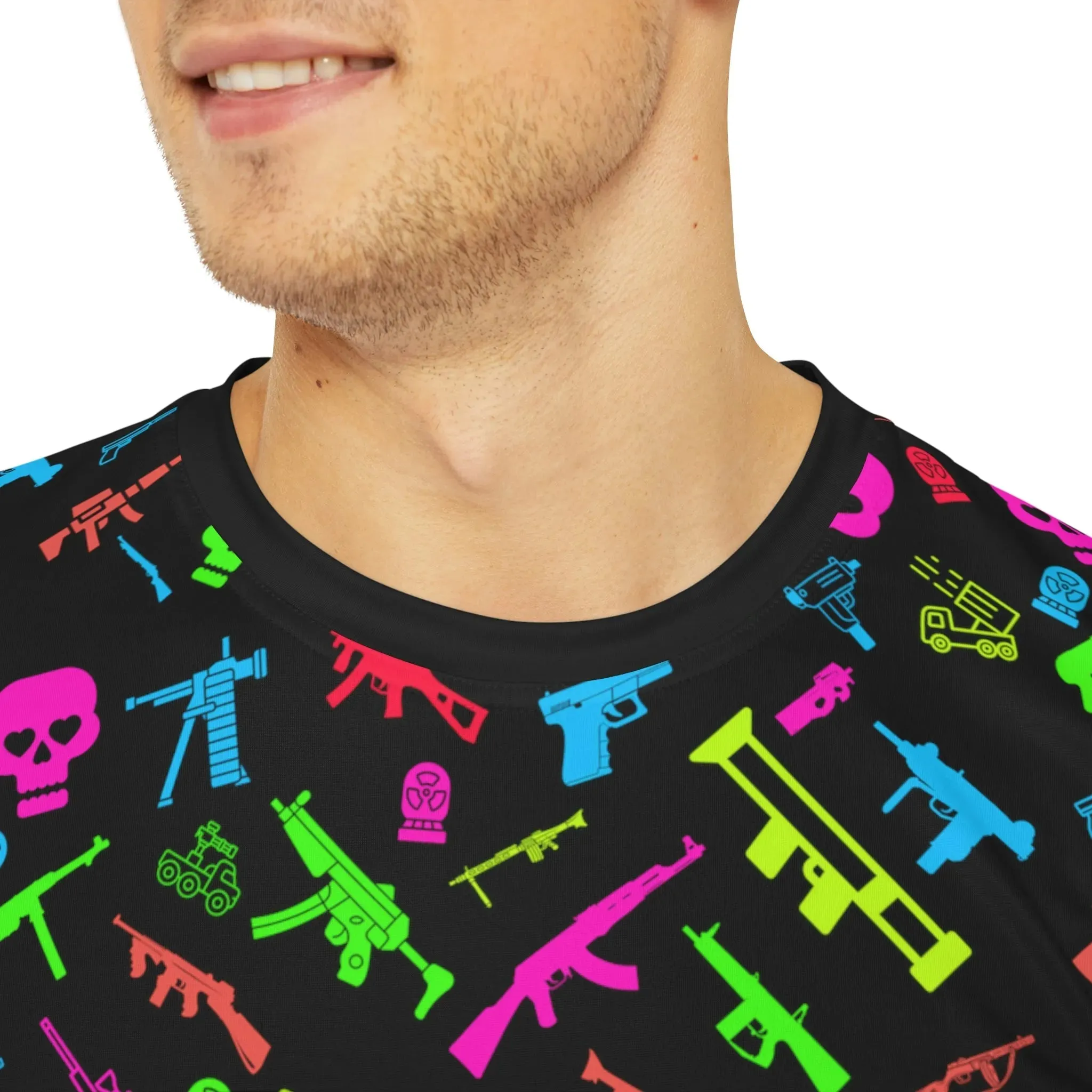 Aloha to Arms Retro Neon Firearms Tee