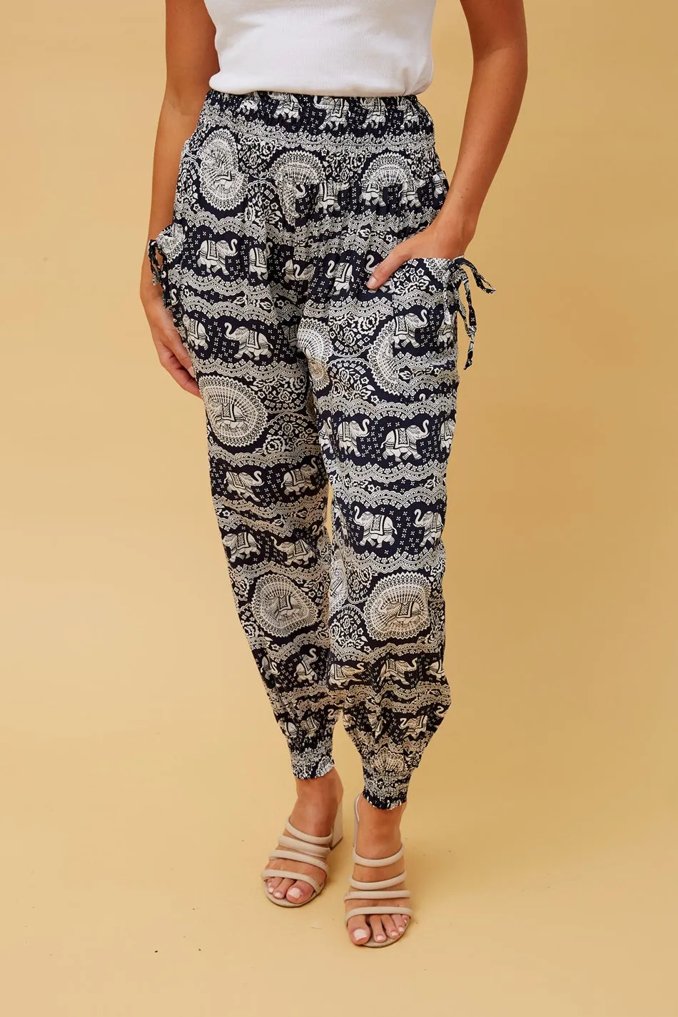 ANIMAL PRINT BOHO HAREM PANTS