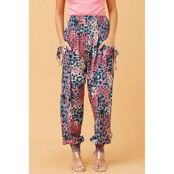 ANIMAL PRINT HAREM PANTS