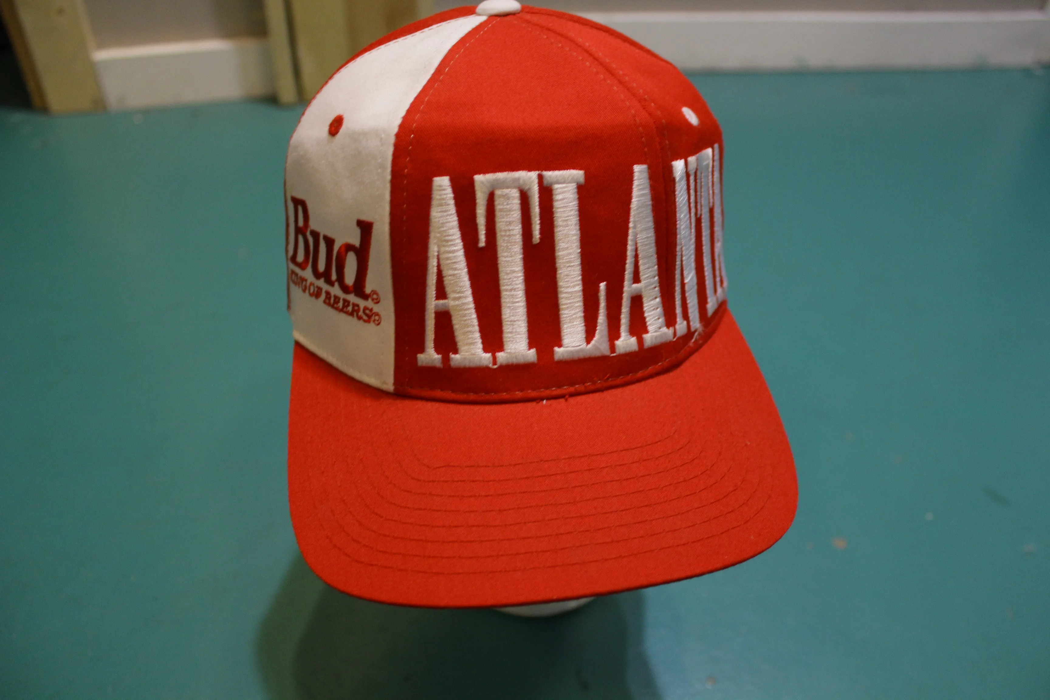 Atlanta Budweiser 1996 Olympics Authentic 90's Vintage Snapback Trucker Cap Starter Hat