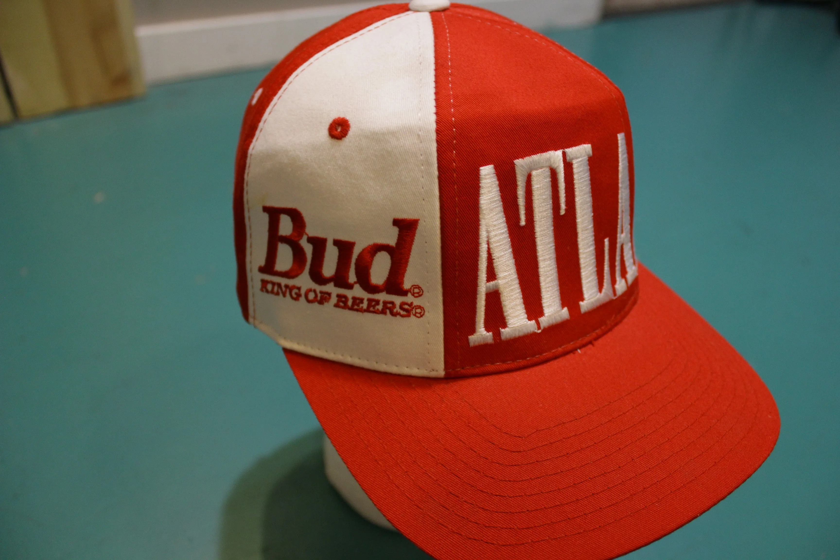 Atlanta Budweiser 1996 Olympics Authentic 90's Vintage Snapback Trucker Cap Starter Hat