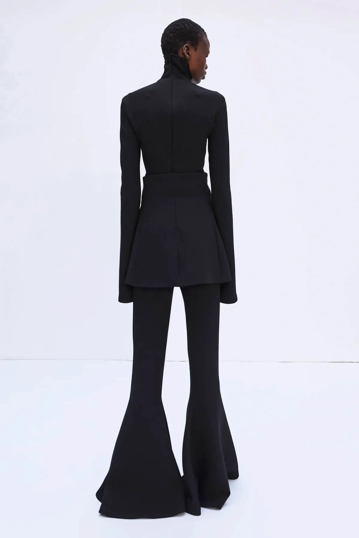 Womens A.W.A.K.E. Mode Black Maxi Flared Pants - Chic High-Waisted Design for Effortless Style