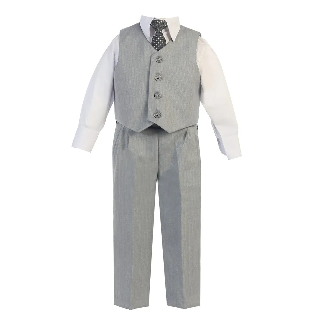 Baby Boys Light Gray Vest Pants Special Occasion Easter Outfit Set 6-24M