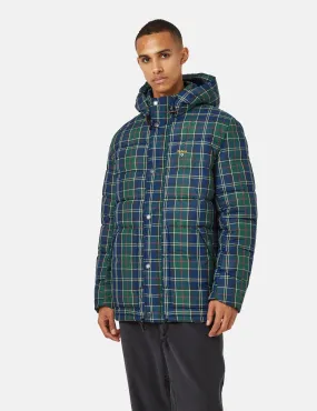 Barbour Tartan Blaine Baffle Quilt Coat - Ivy Tartan Green