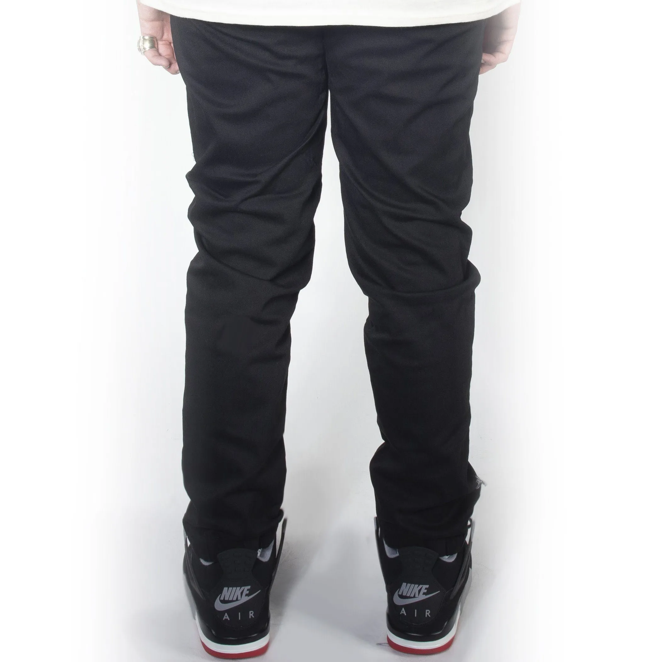 Black Twill Jogger Pants JG804