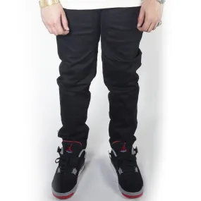 Black Twill Jogger Pants JG804