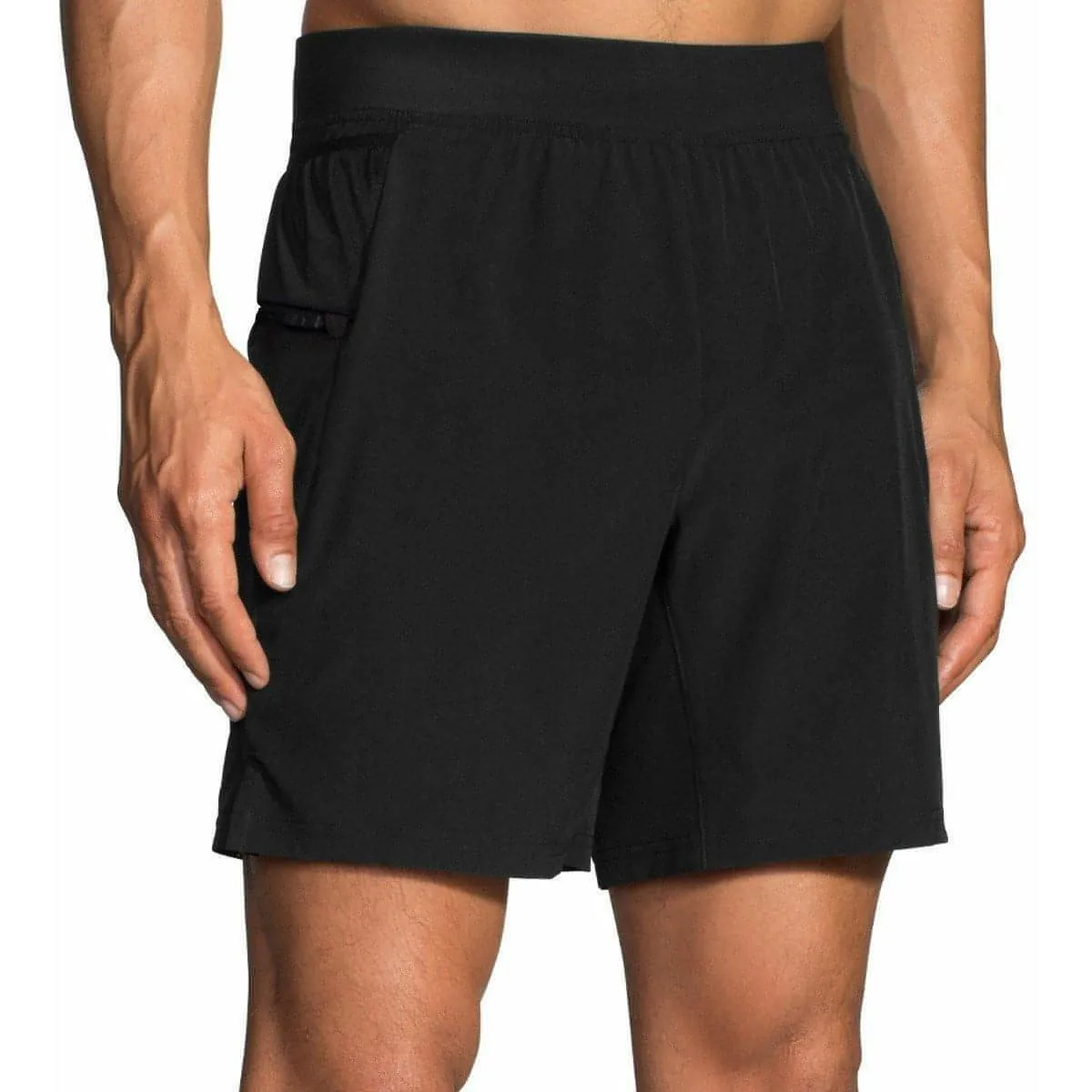 Brooks Sherpa 7 Inch Mens 2 In 1 Running Shorts - Black