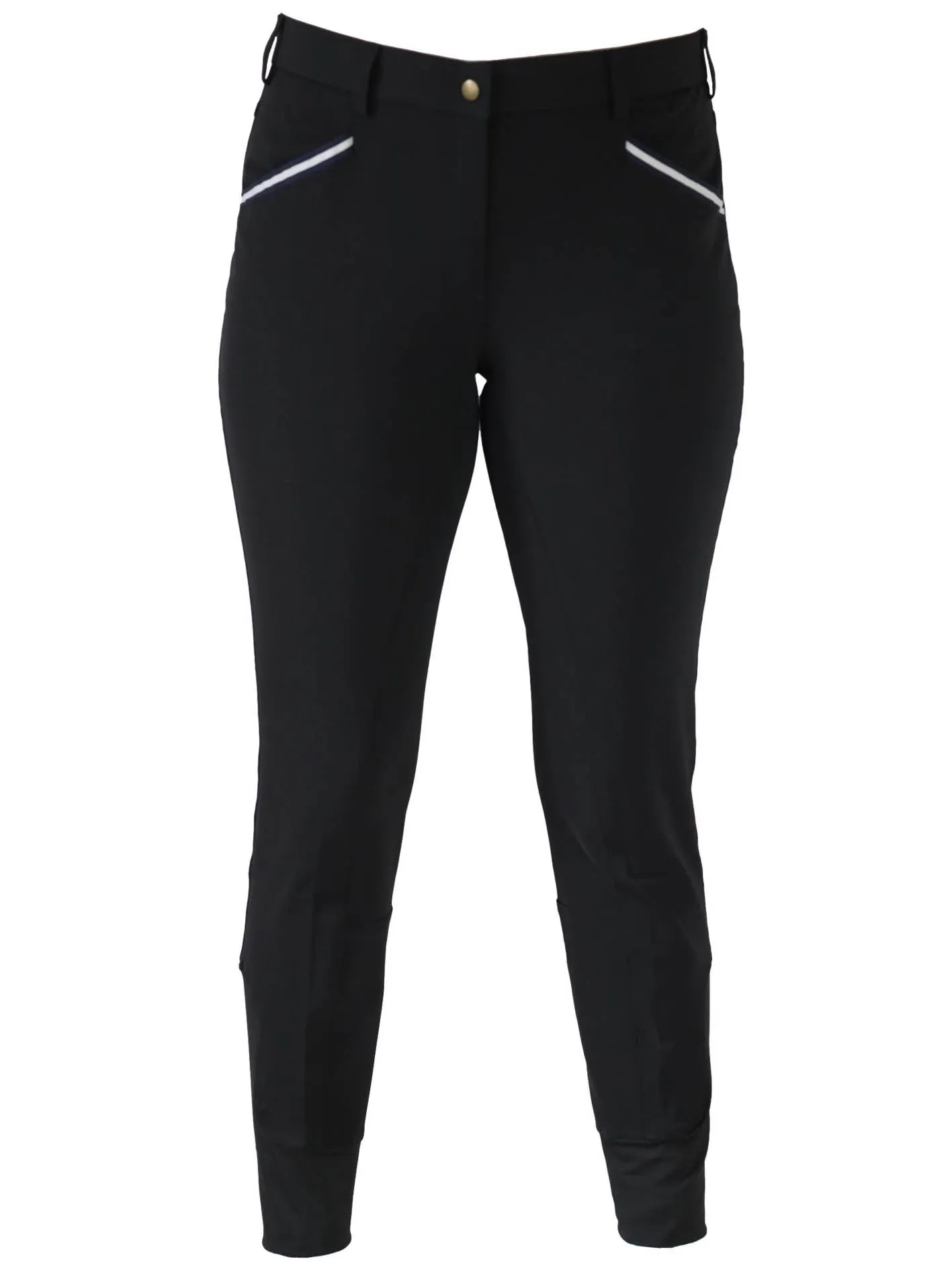 CoolMax Black Breeches in sizes 6 to 28 - No Silicone