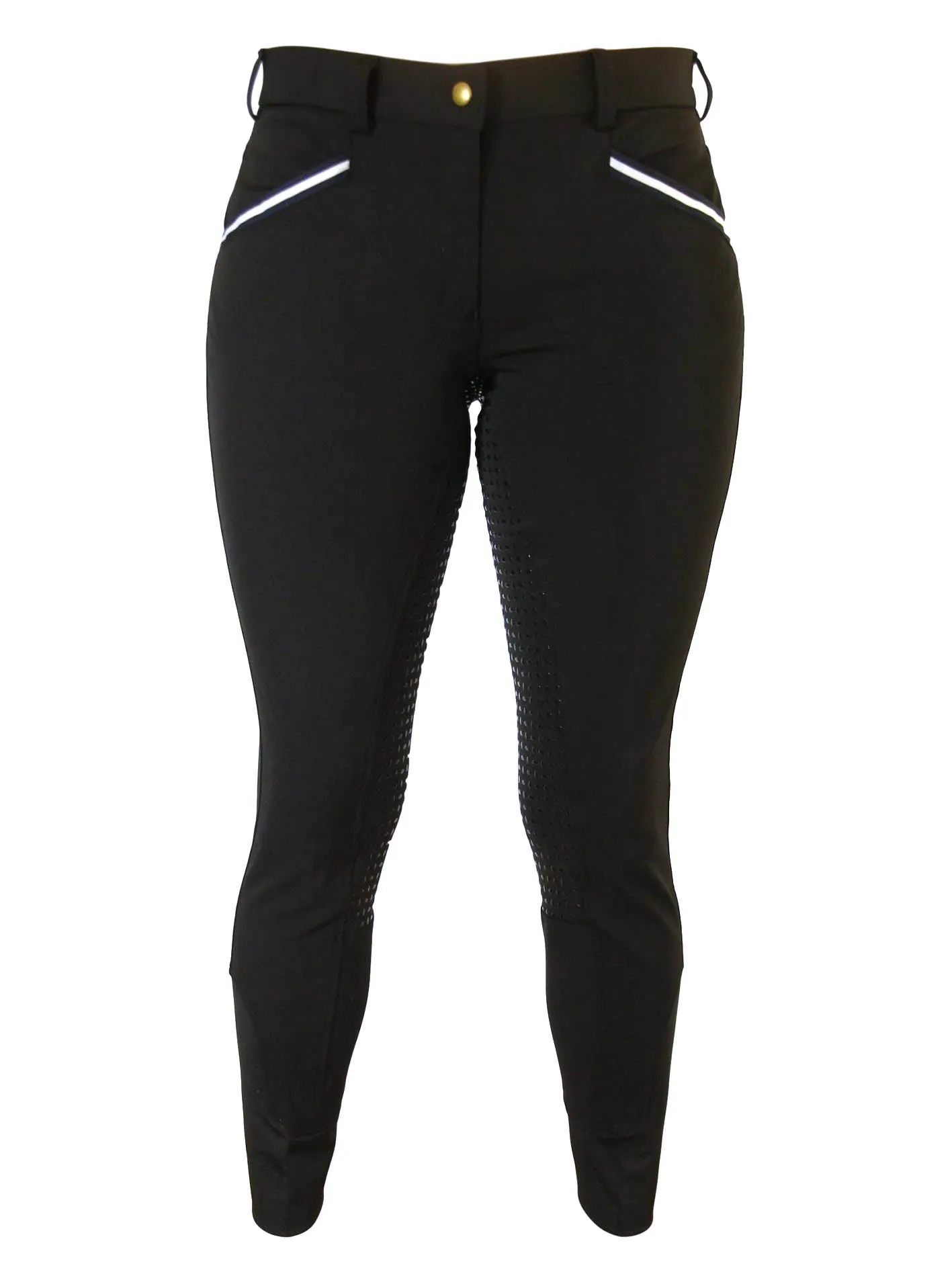 CoolMax Black Breeches in sizes 6 to 28 - No Silicone