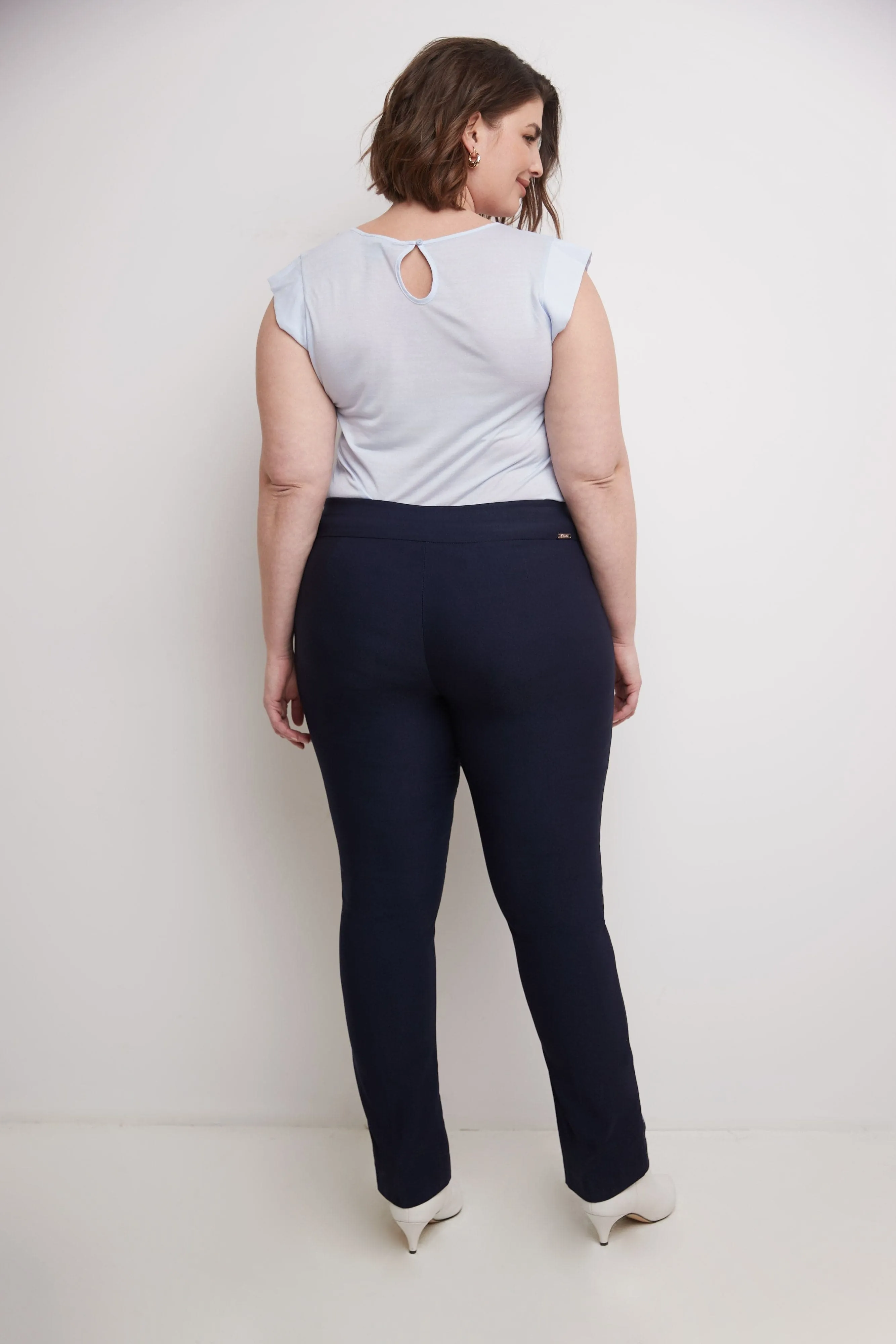 Curvy Tummy Control Straight Leg Pants