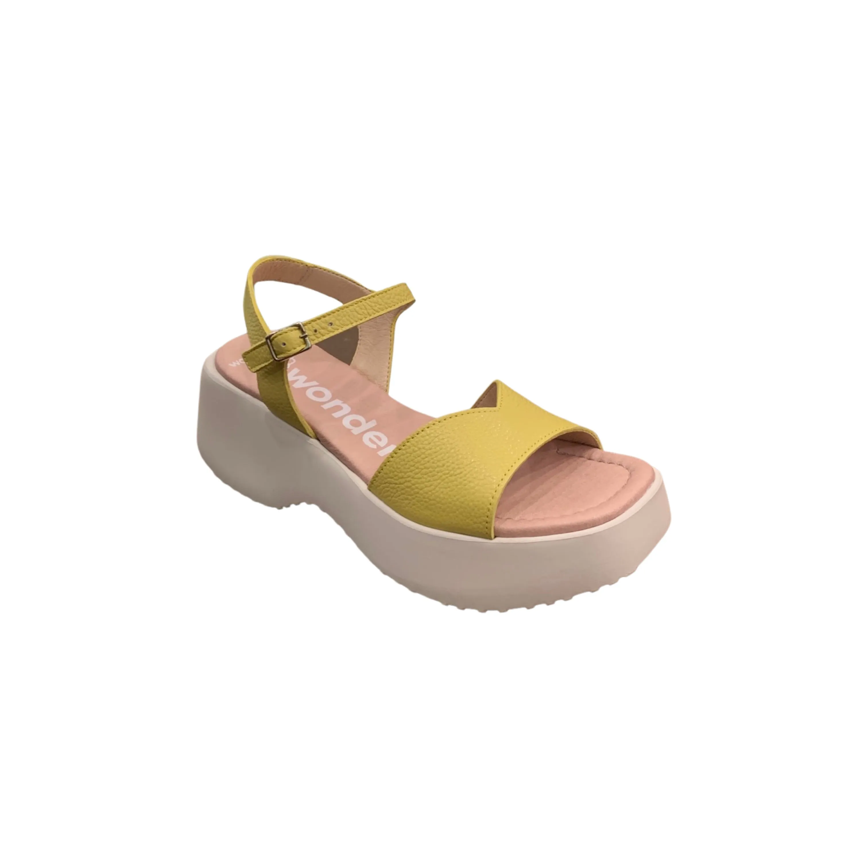 D9707 Yellow Platform Sandal