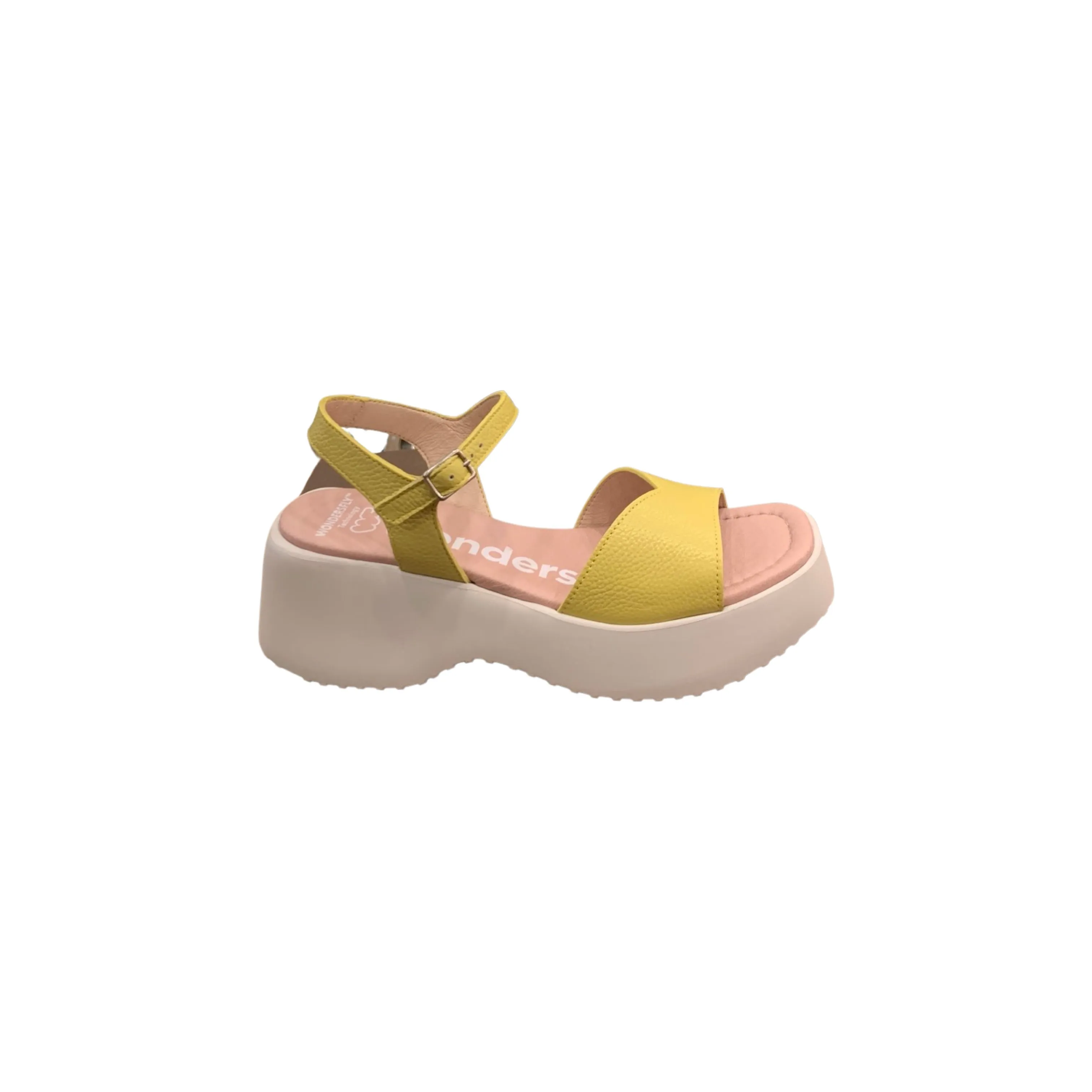 D9707 Yellow Platform Sandal