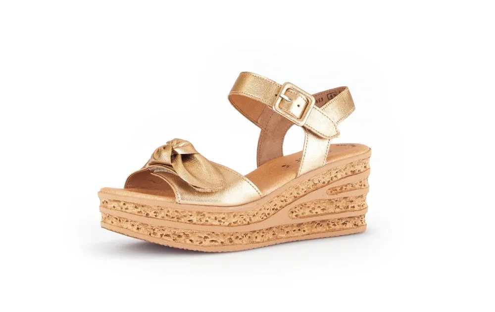 GABOR Gold High Wedge Sandal 65363