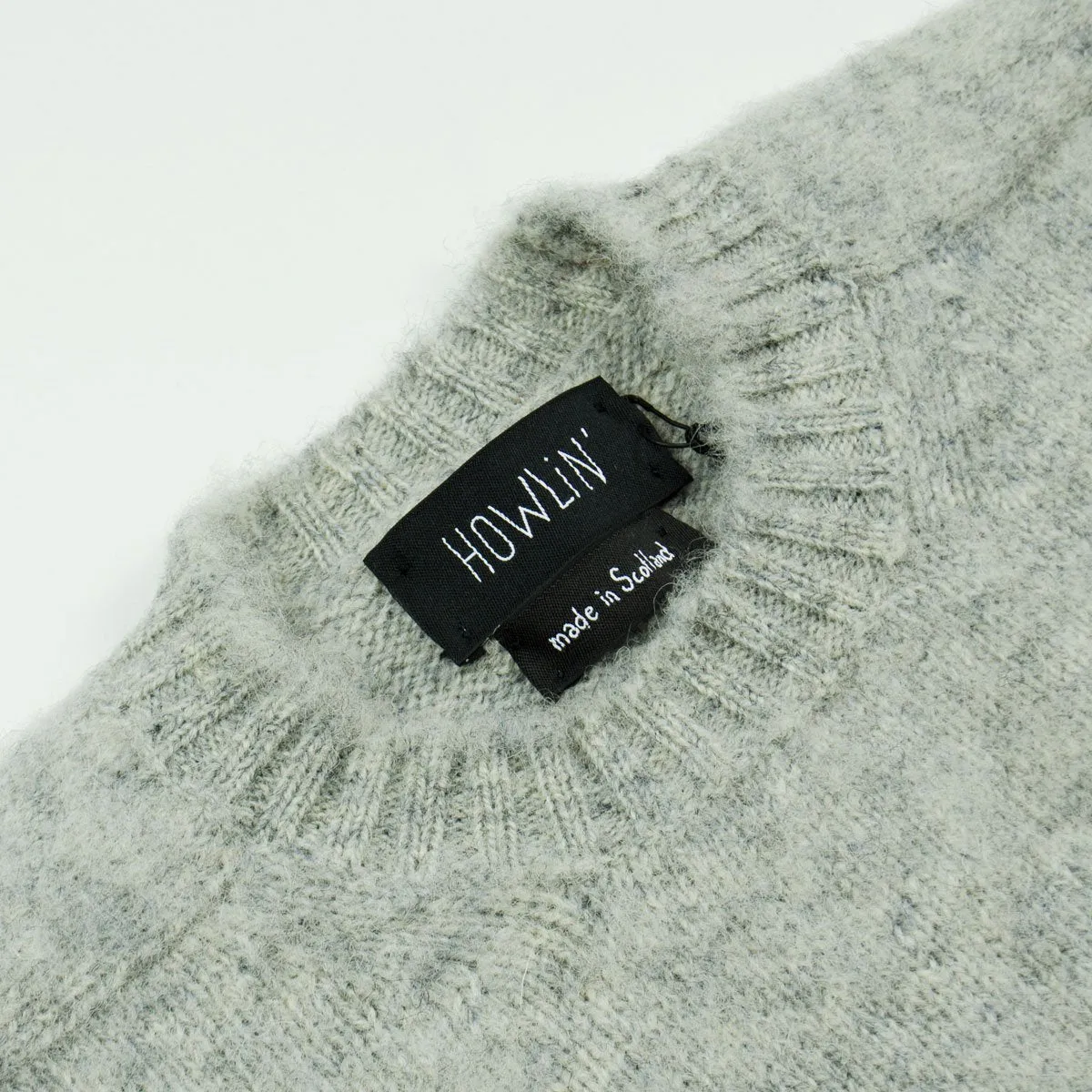 Howlin' - Shaggy Bear Sweater - Light Grey Mix