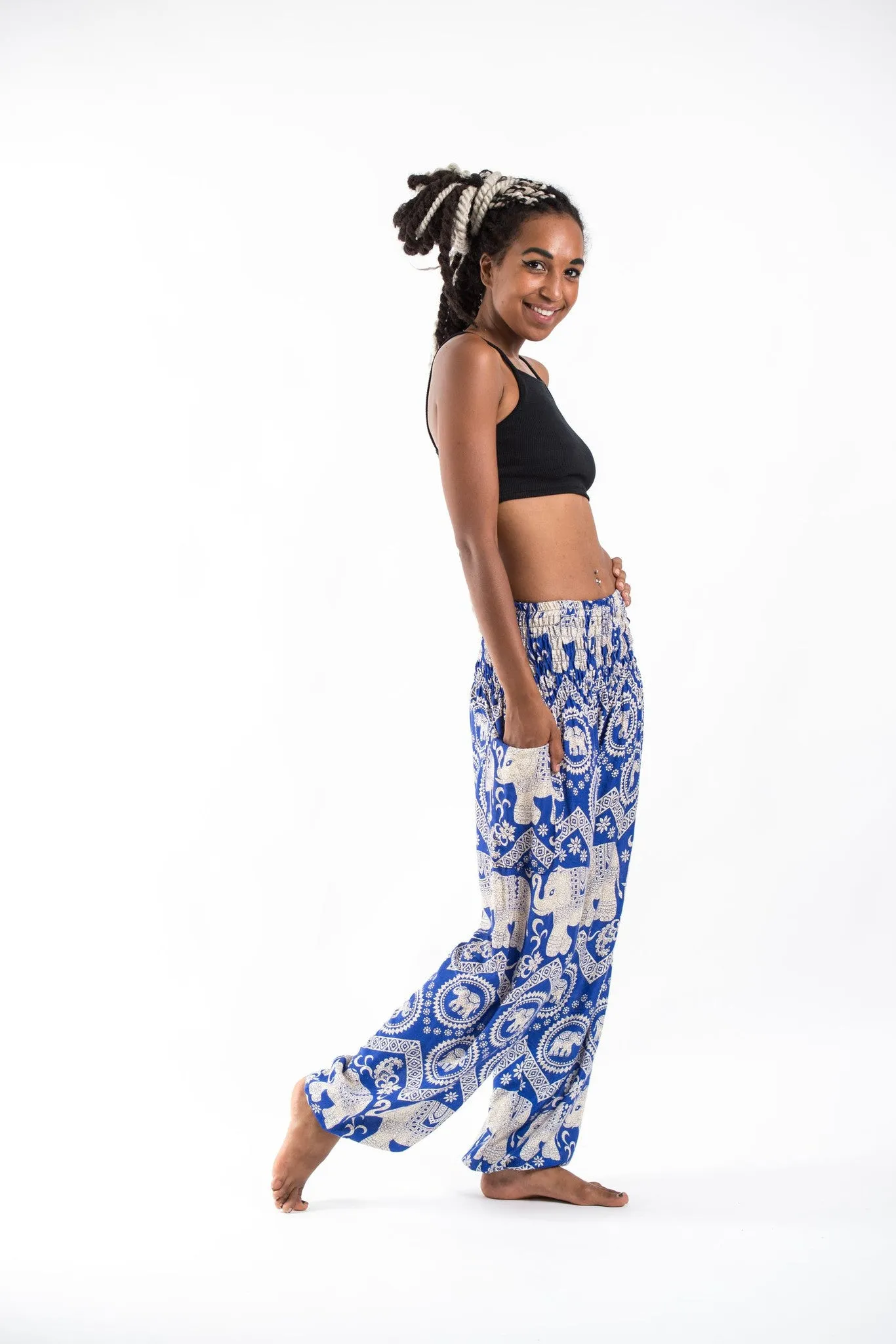 Imperial Elephant Women's Elephant Pants in Blue