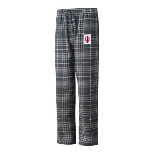 Indiana Hoosiers Plaid Flannel Charcoal Pant