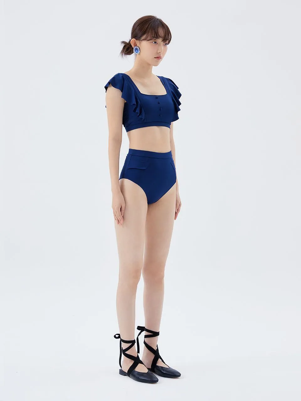 Jelly Candy   High-Waisted Pocket Bottom Navy