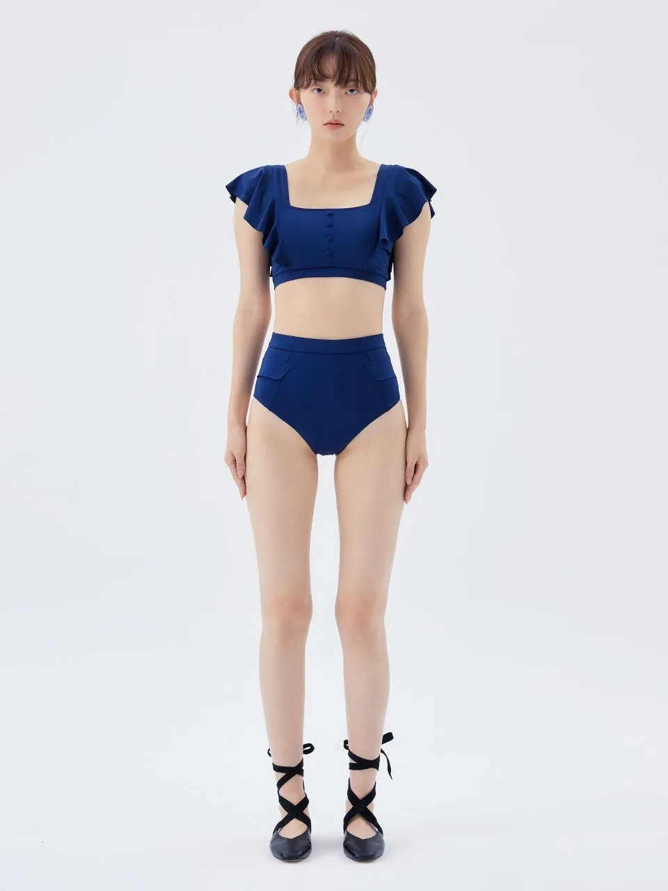 Jelly Candy   High-Waisted Pocket Bottom Navy