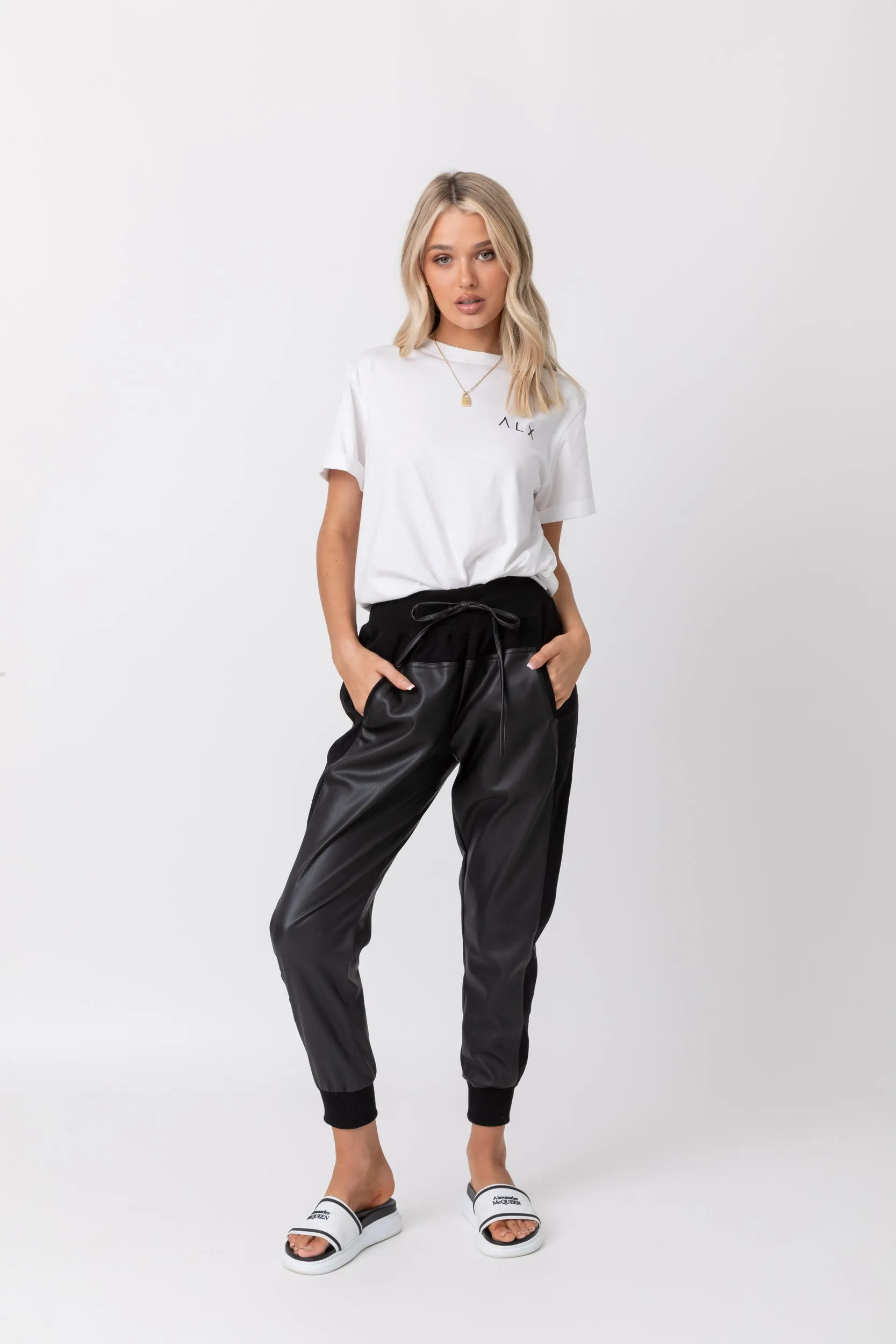 JOEY Pants Vegan Leather Black