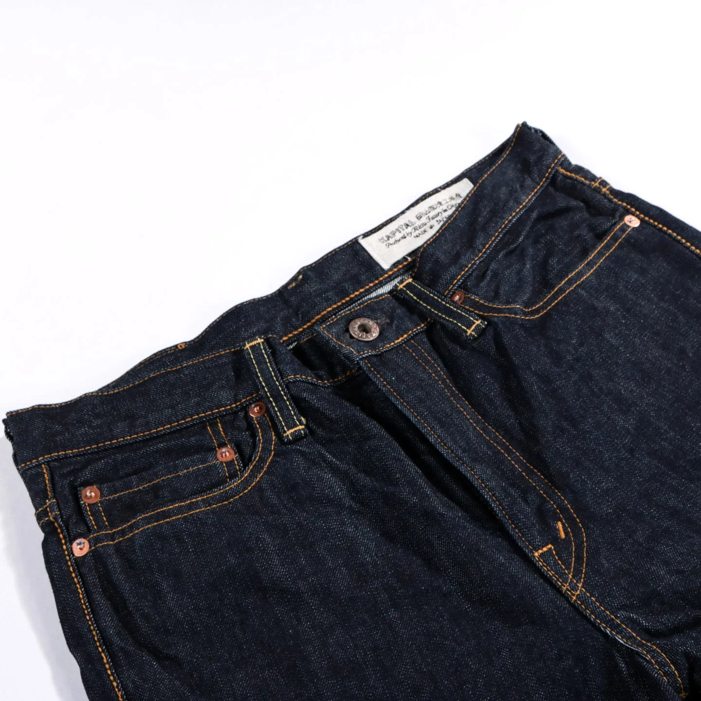 KAPITAL 14OZ DENIM 5P STONE ONE WASH