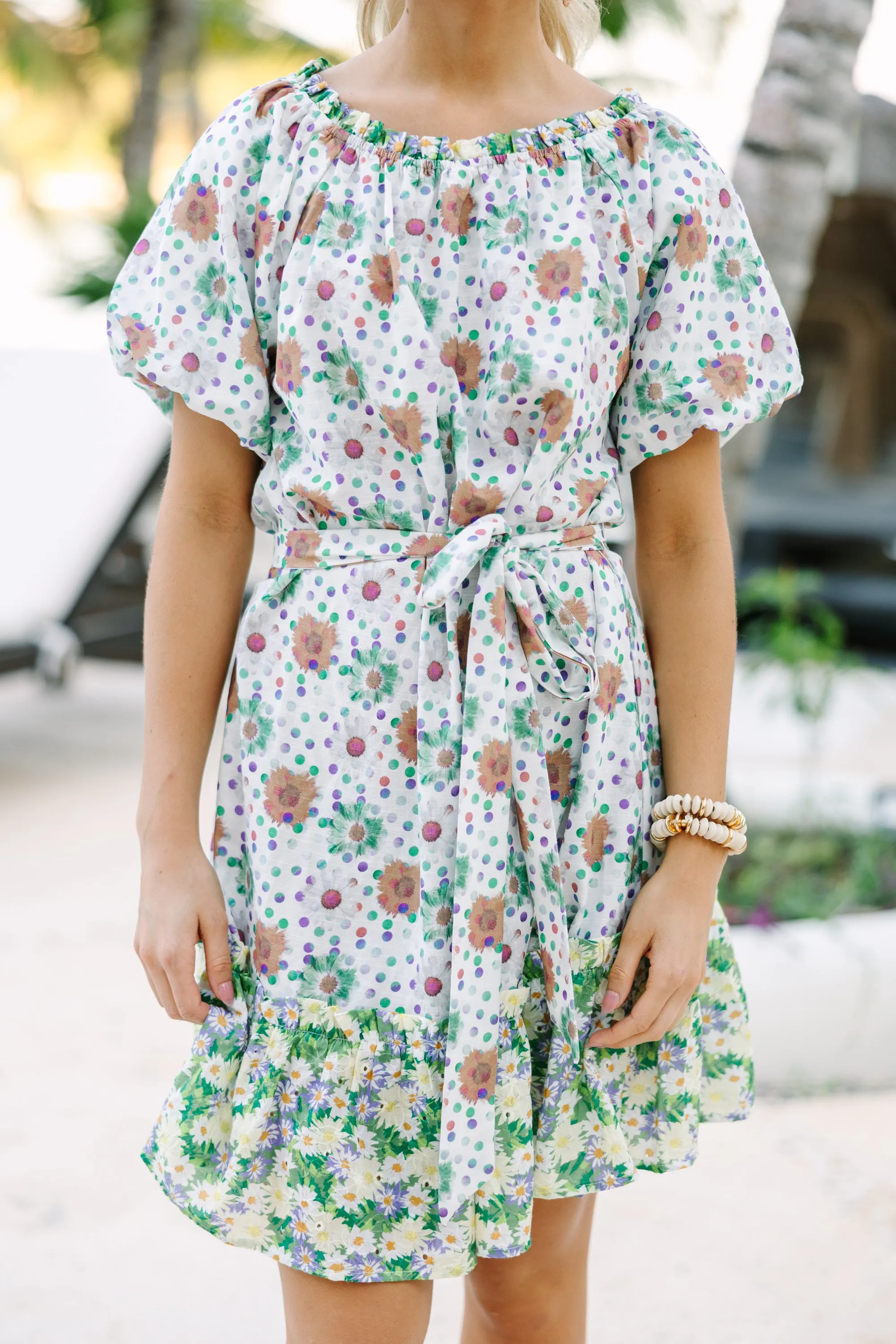 Let It Be White Floral Dress