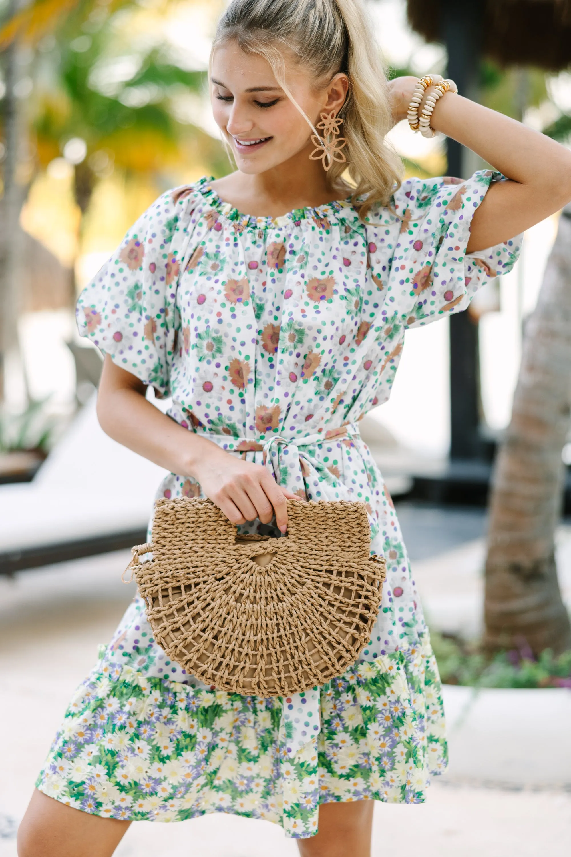 Let It Be White Floral Dress