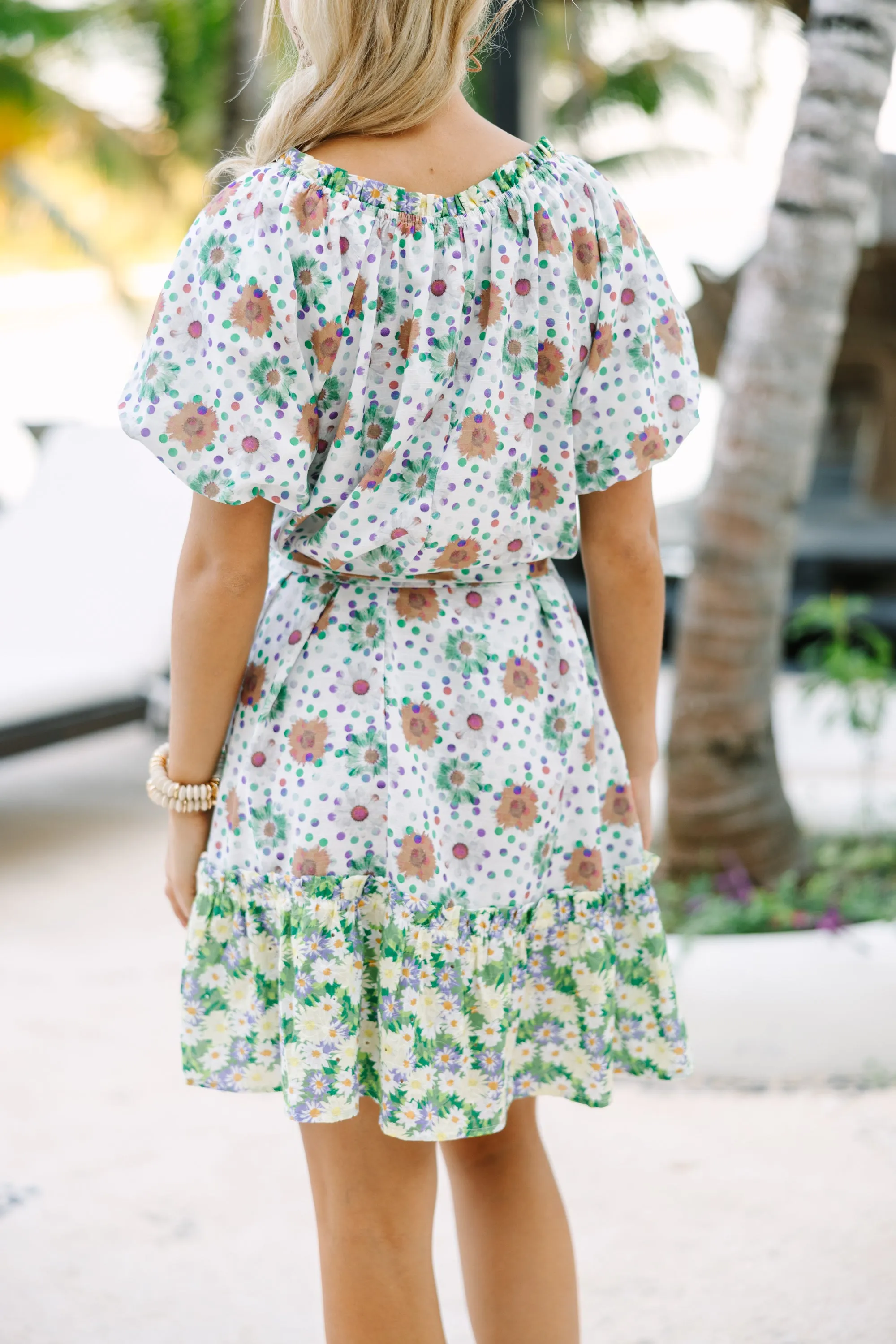 Let It Be White Floral Dress