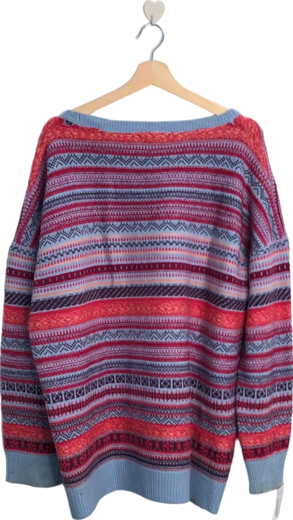 Long Tall Sally Multi-Coloured Patterned Knit Sweater UK 22-24