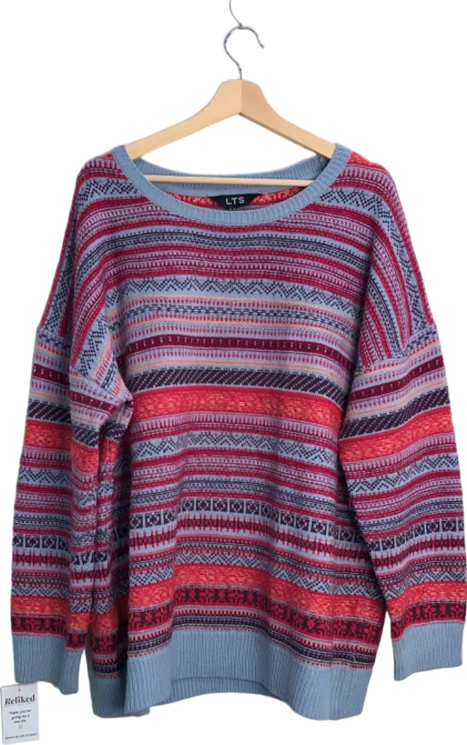 Long Tall Sally Multi-Coloured Patterned Knit Sweater UK 22-24