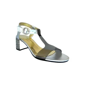 Machil Grey Lucite T-Strap Sandal