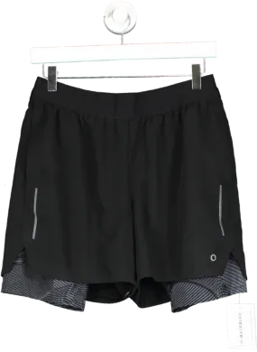 M&S Black Zip Pocket Running Shorts UK M