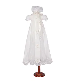 Marley Christening Gown   Bonnet | Vintage White