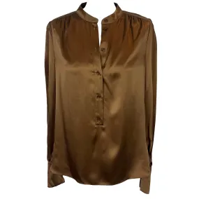 Me&Em Brand New Caramel Silk Satin Blouse S