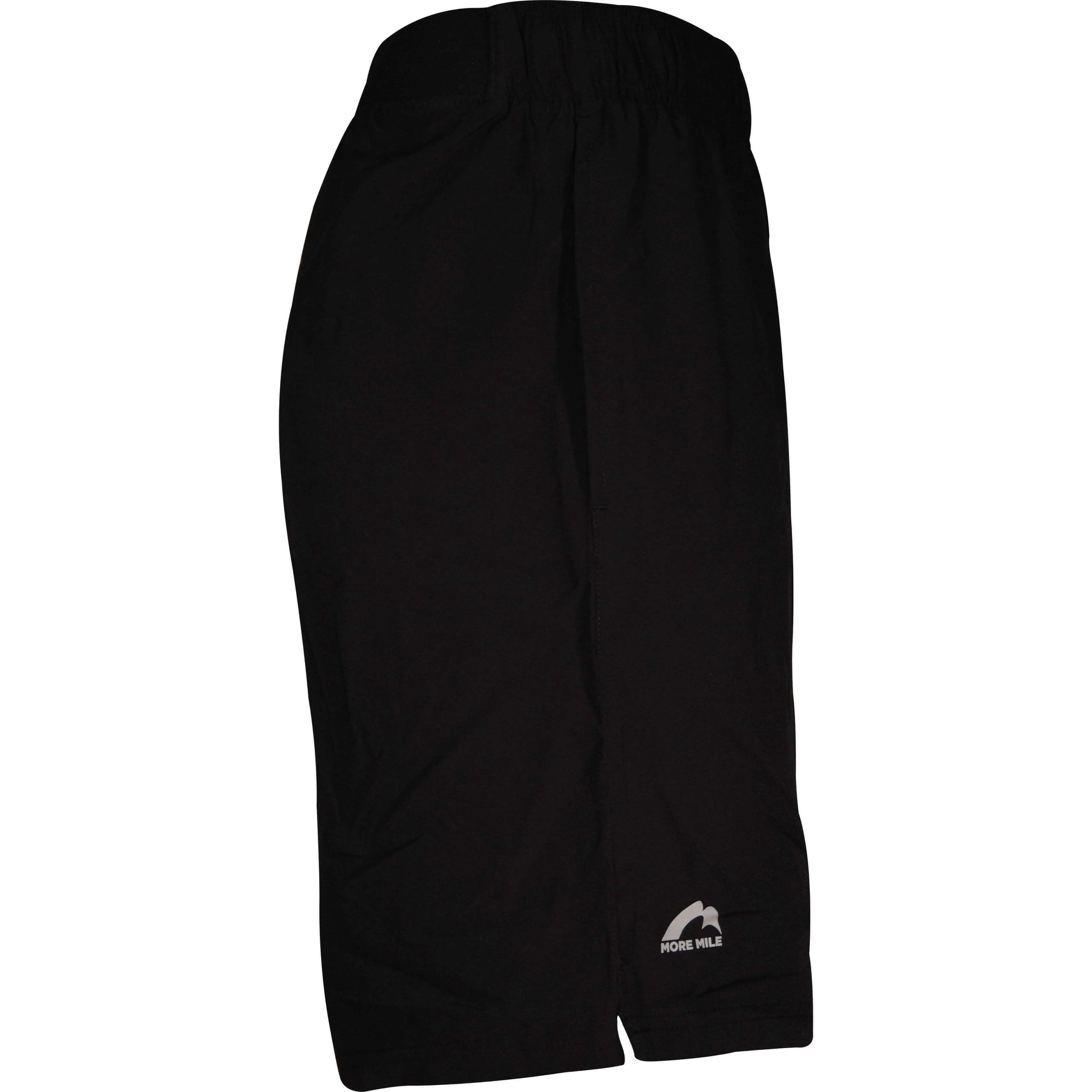 More Mile Active 9 Inch Mens Running Shorts - Black