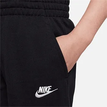 NIKE JUNIOR CLUB FLEECE FRENCH TERRY BLACK SHORTS