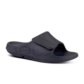 Oofos OOahh Sport Flex Slide (Unisex) - Black Matte