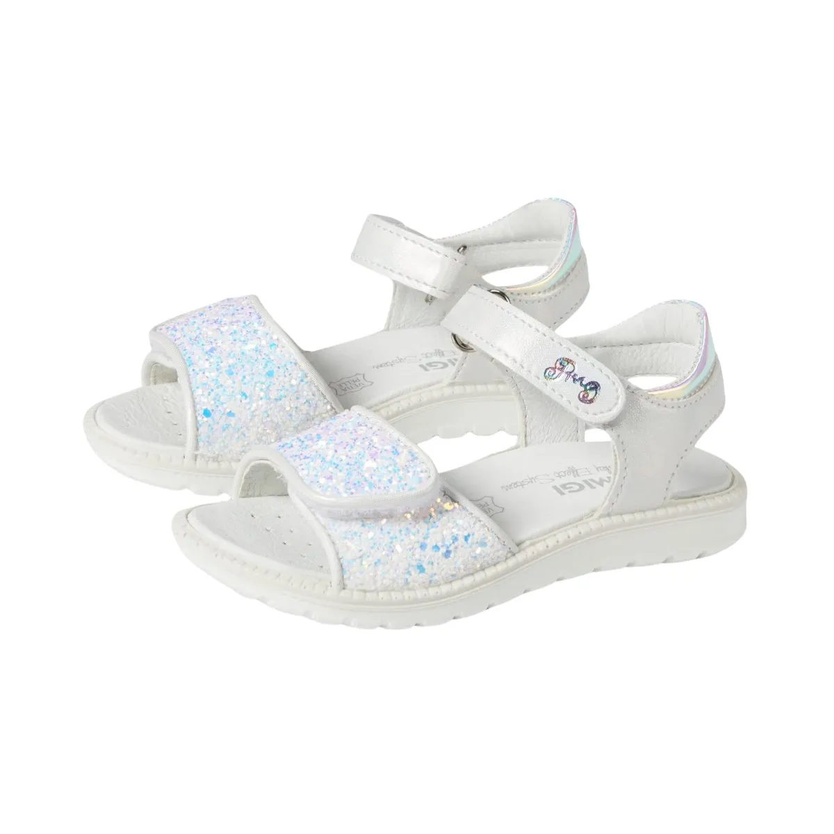 Primigi Girl's (Sizes 31-35) White Glitter Sandal