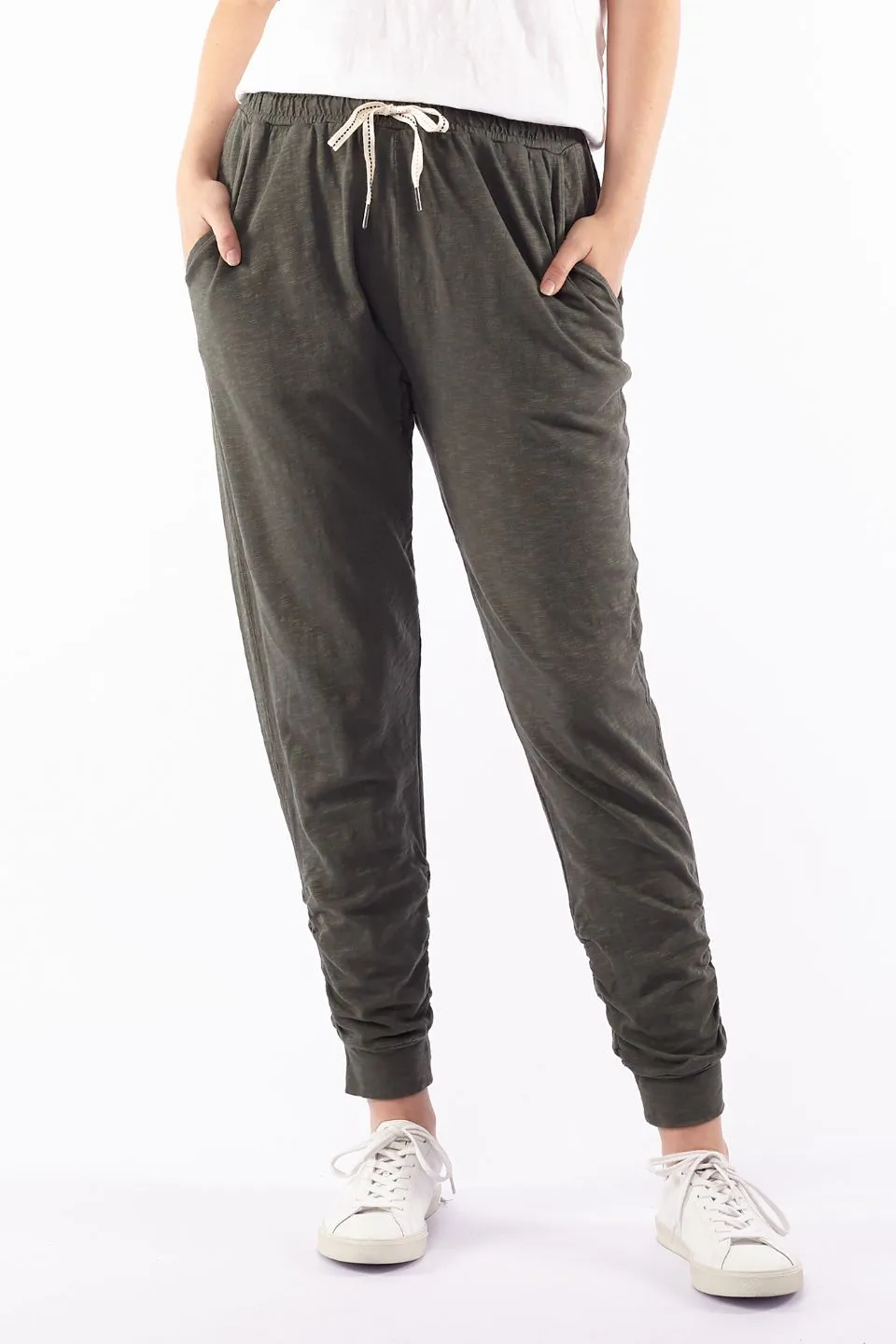 Reece Slub Jersey Khaki Jogger